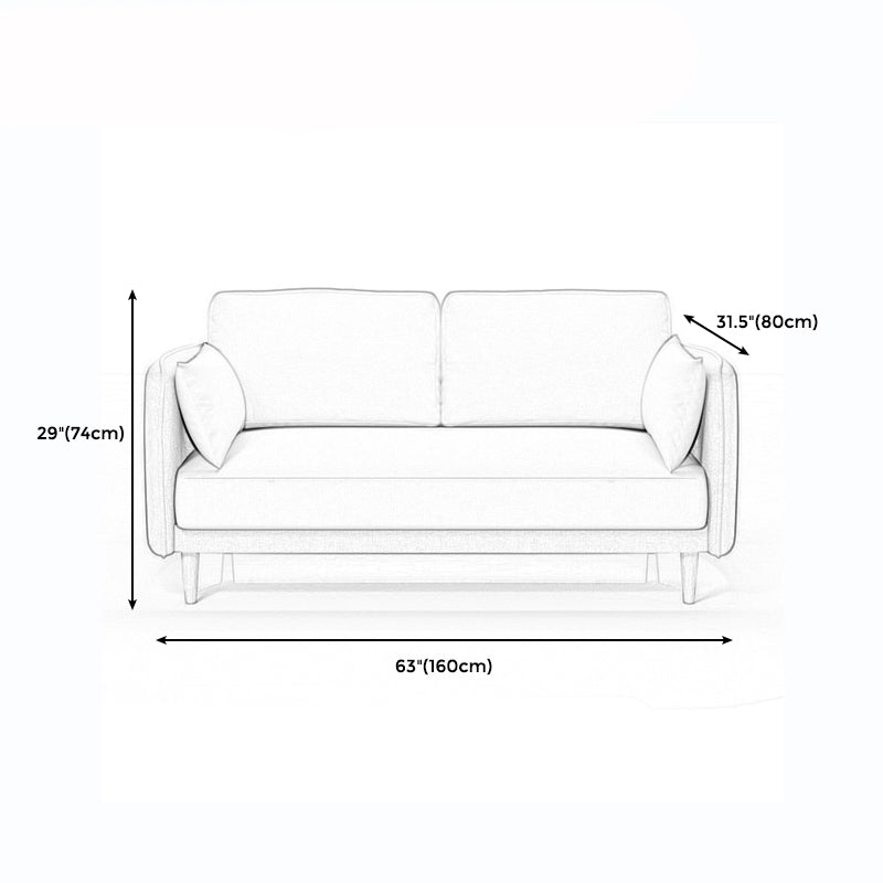 Tuxedo Arm Sofa Scandinavian Fabric Sofa 29.13" D x 31.89" H