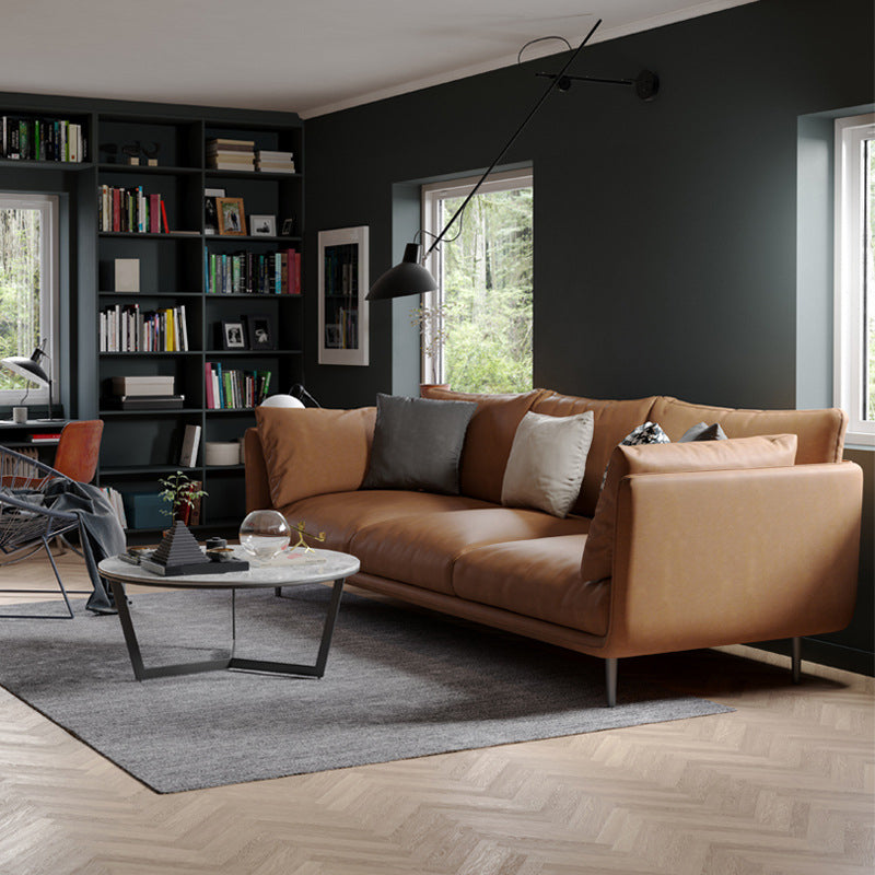 Modernisme Standaard Sofa 3/4-zitplaatsen Tuxedo Arm Sofa voor woonkamer