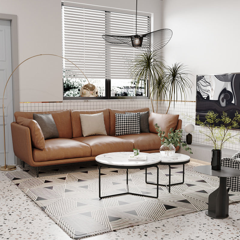 Modernisme Standaard Sofa 3/4-zitplaatsen Tuxedo Arm Sofa voor woonkamer
