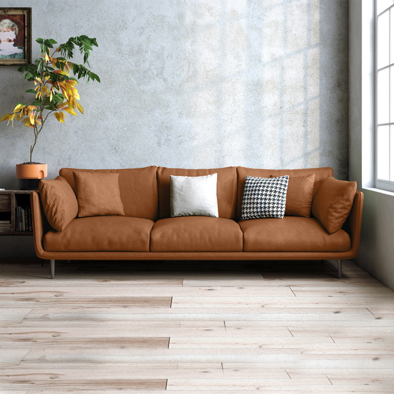 Modernisme Standaard Sofa 3/4-zitplaatsen Tuxedo Arm Sofa voor woonkamer