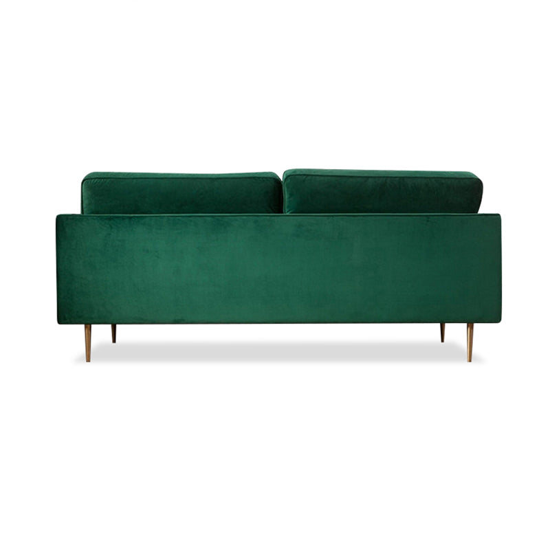 Canapé en velours à 2/3 places moderne du milieu du siècle de 31,5 po de large avec accoudoirs carrés