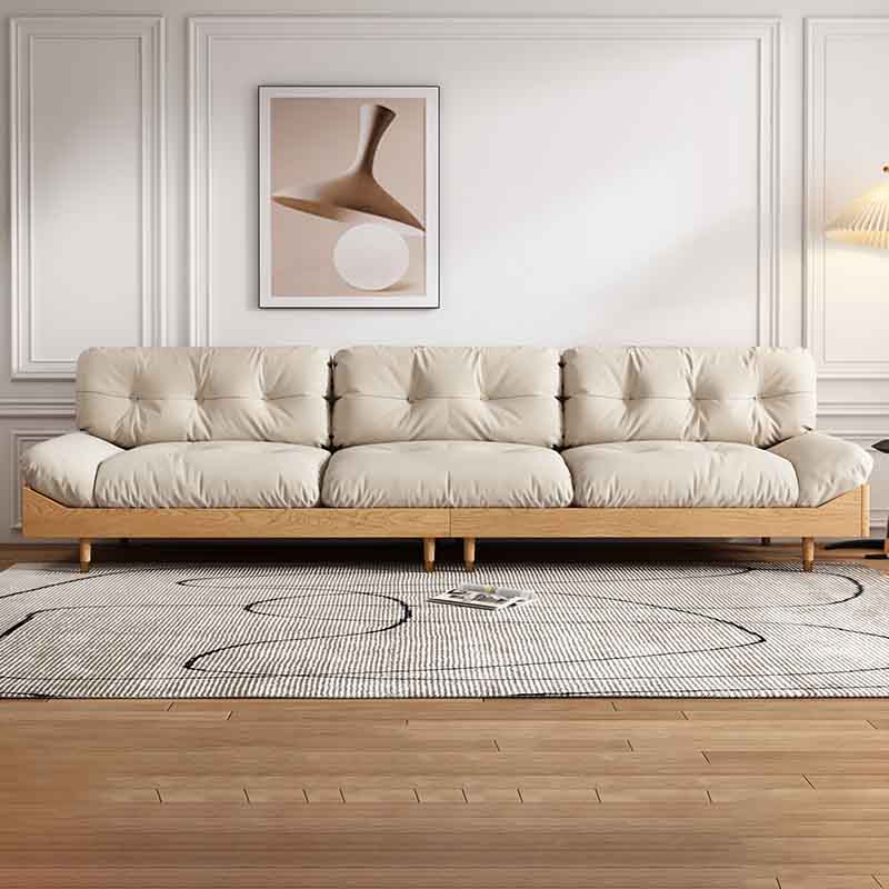 Modern Tufted Armless Sofa 35"W Loose Back Sofa for Living Room