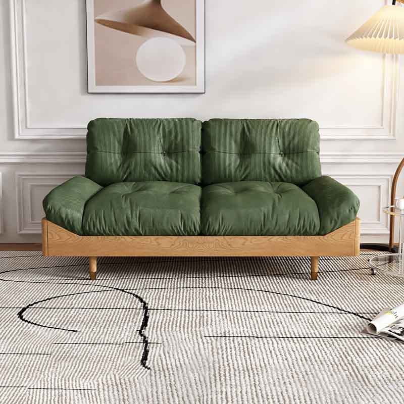 Modern Tufted Armless Sofa 35"W Loose Back Sofa for Living Room