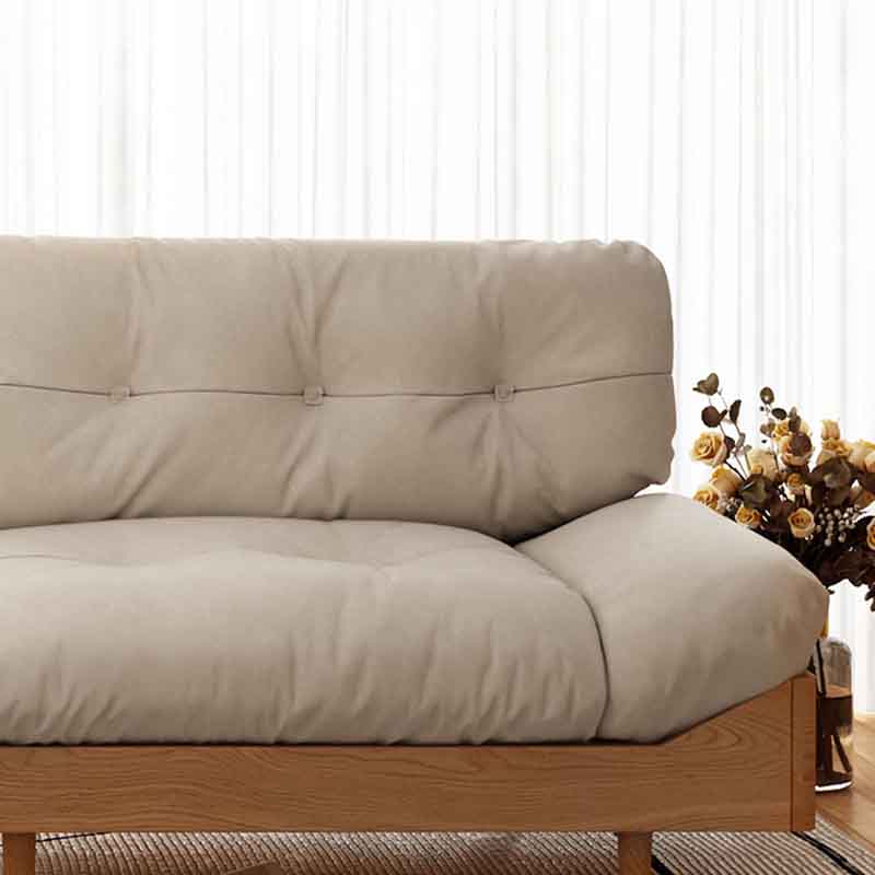 Modern Tufted Armless Sofa 35"W Loose Back Sofa for Living Room