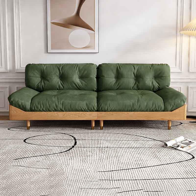 Modern Tufted Armless Sofa 35"W Loose Back Sofa for Living Room