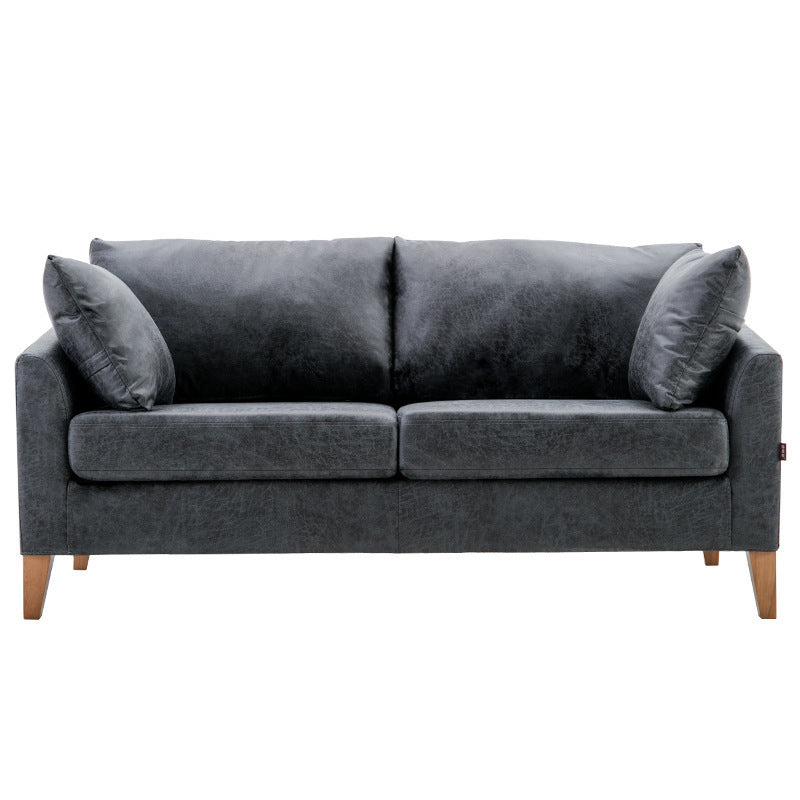 Modern Style Rectangular Sofa with Wooden Base and Namib Cushion