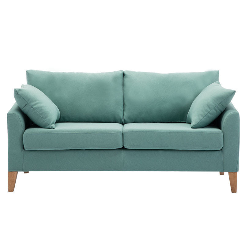 Modern Style Rectangular Sofa with Wooden Base and Namib Cushion