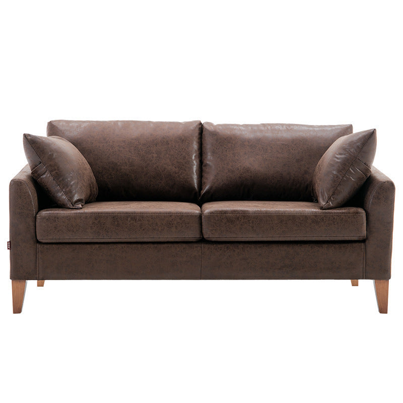 Modern Style Rectangular Sofa with Wooden Base and Namib Cushion