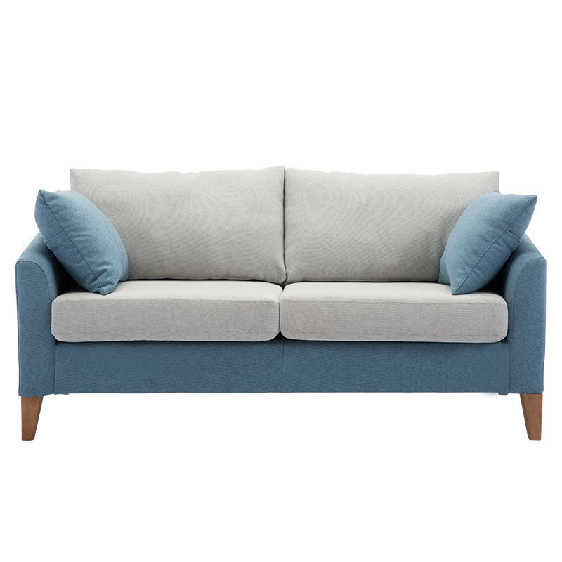 Modern Style Rectangular Sofa with Wooden Base and Namib Cushion