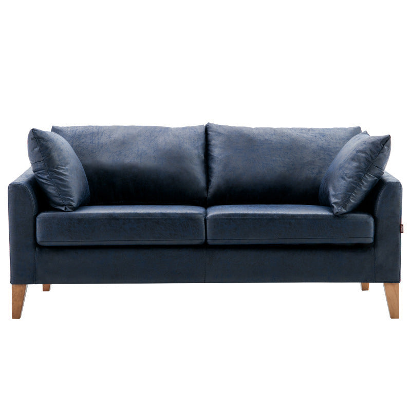 Modern Style Rectangular Sofa with Wooden Base and Namib Cushion