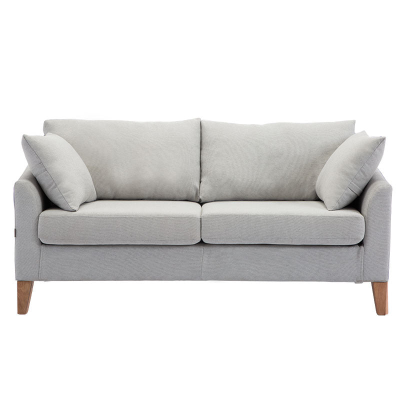 Modern Style Rectangular Sofa with Wooden Base and Namib Cushion