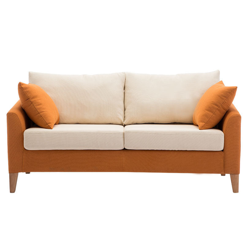 Modern Style Rectangular Sofa with Wooden Base and Namib Cushion