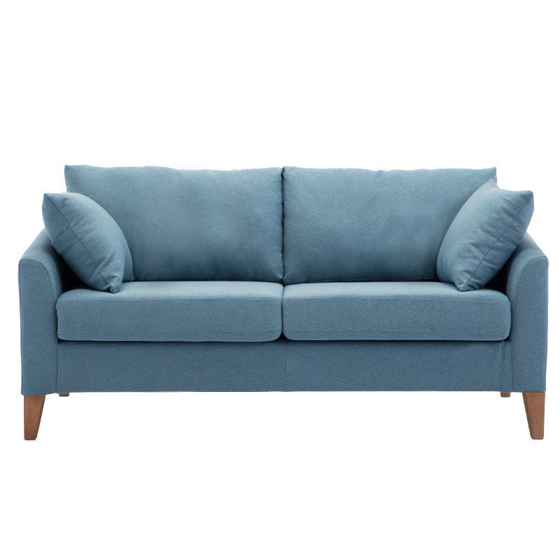 Modern Style Rectangular Sofa with Wooden Base and Namib Cushion