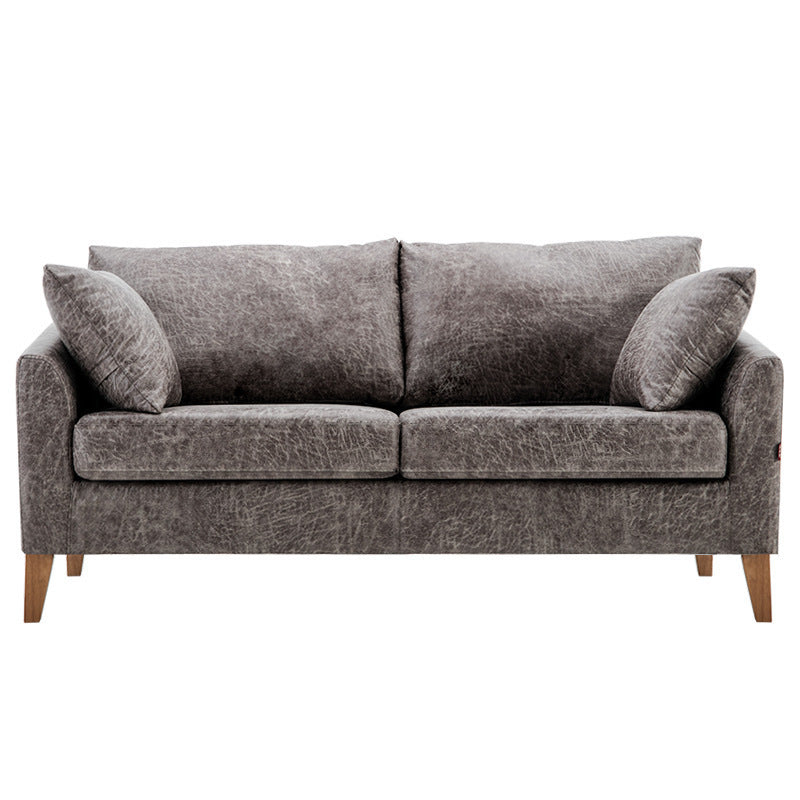 Modern Style Rectangular Sofa with Wooden Base and Namib Cushion