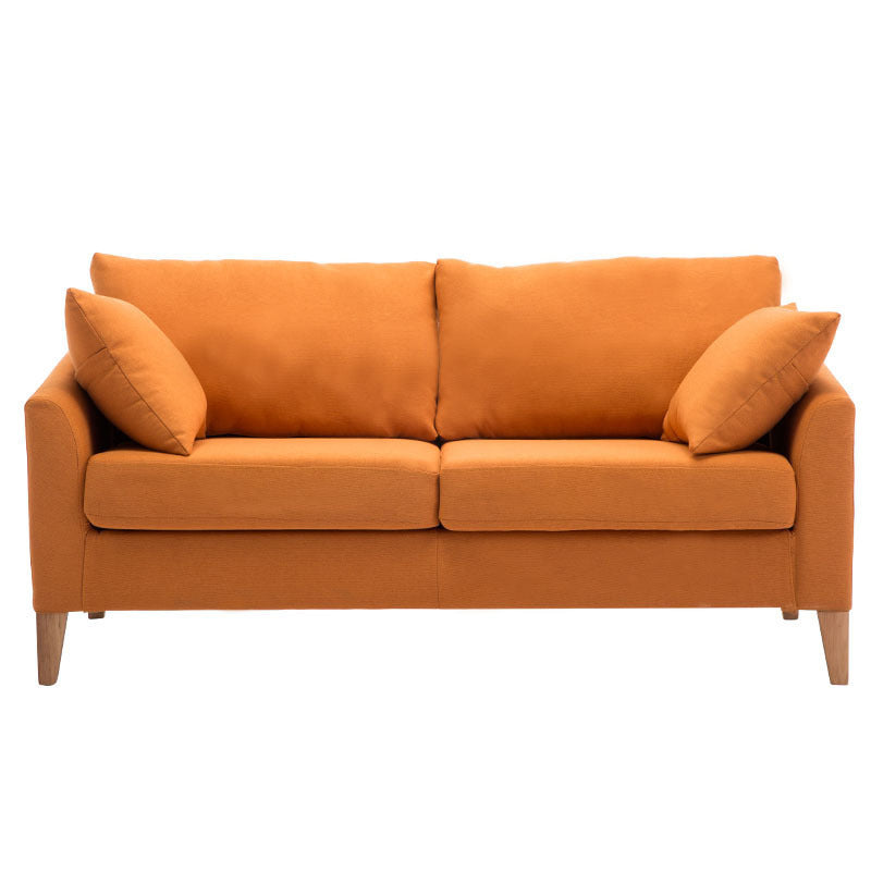 Modern Style Rectangular Sofa with Wooden Base and Namib Cushion