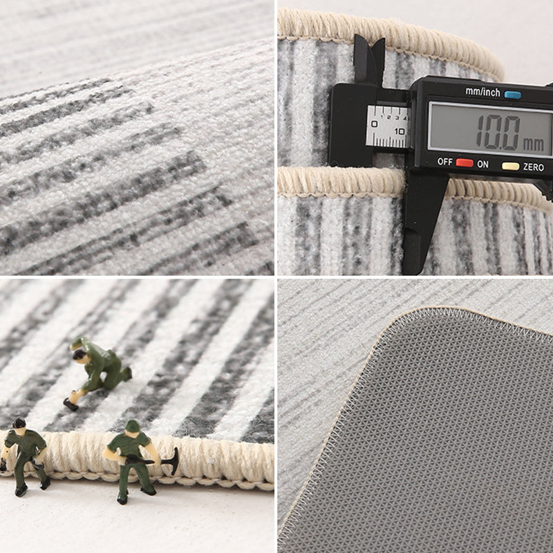 Navy Modern Rug Polyester Stripe Rug vlekbestendig vloerkleed voor thuisdecoratie