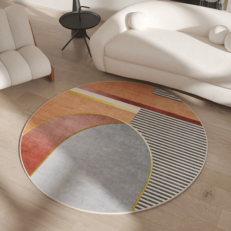 Navy Modern Rug Polyester Stripe Rug vlekbestendig vloerkleed voor thuisdecoratie