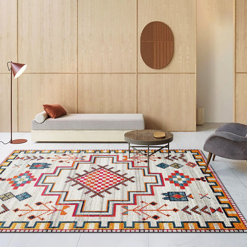 Tapis graphique en polyester rouge de vin de vin Rapier lavable pour la décoration intérieure