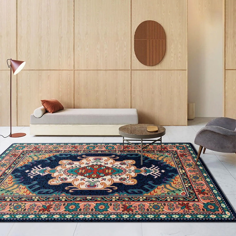 Tapis graphique en polyester rouge de vin de vin Rapier lavable pour la décoration intérieure