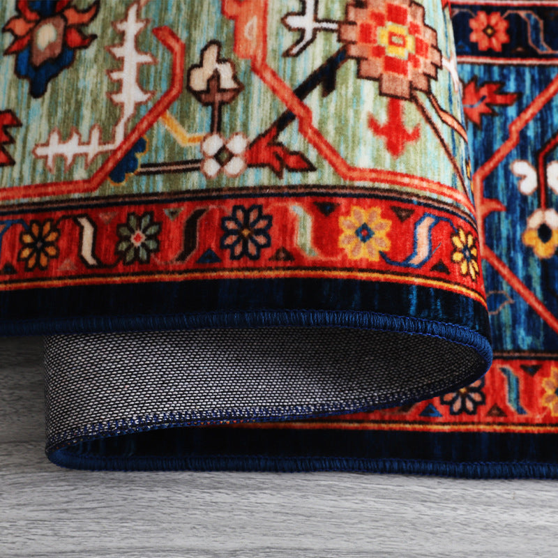 Tapis graphique en polyester rouge de vin de vin Rapier lavable pour la décoration intérieure