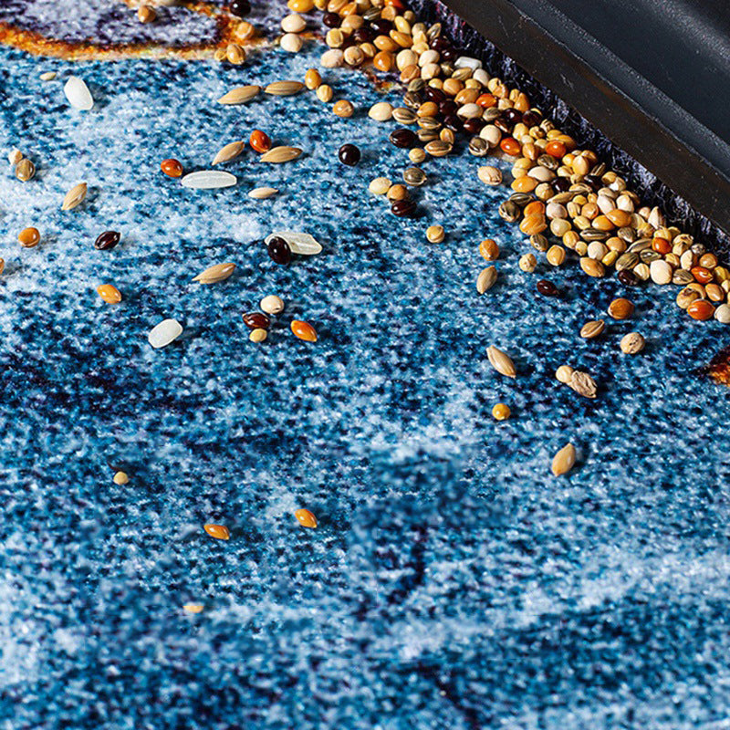 Grauer moderner Bereich Teppich Polyester Grafik Teppichwaschmaschine für Salze