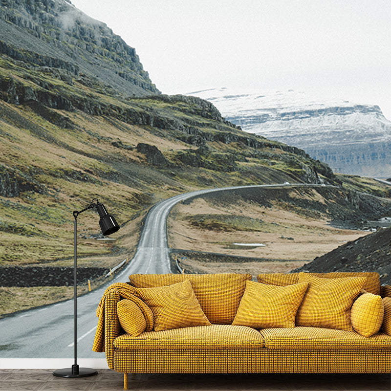 Highway Resistant Mural Wallpaper Environment Friendly Sleeping Room Wall Mural