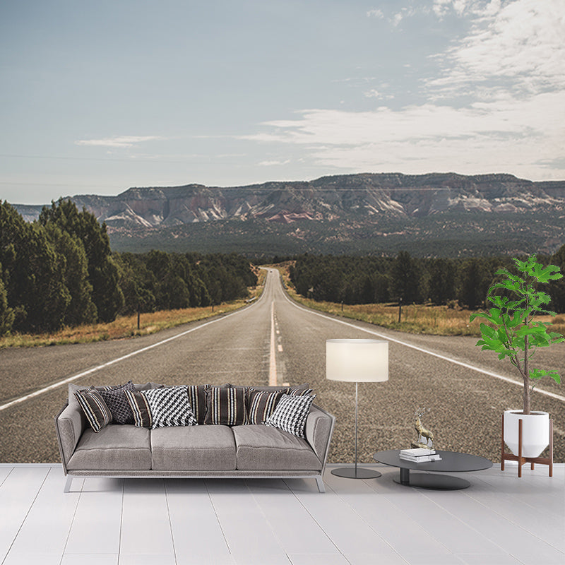 Highway Resistant Mural Wallpaper Environment Friendly Sleeping Room Wall Mural