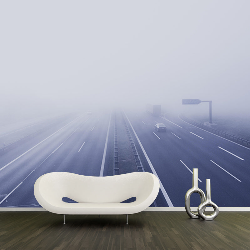 Highway Resistant Mural Wallpaper Environment Friendly Sleeping Room Wall Mural