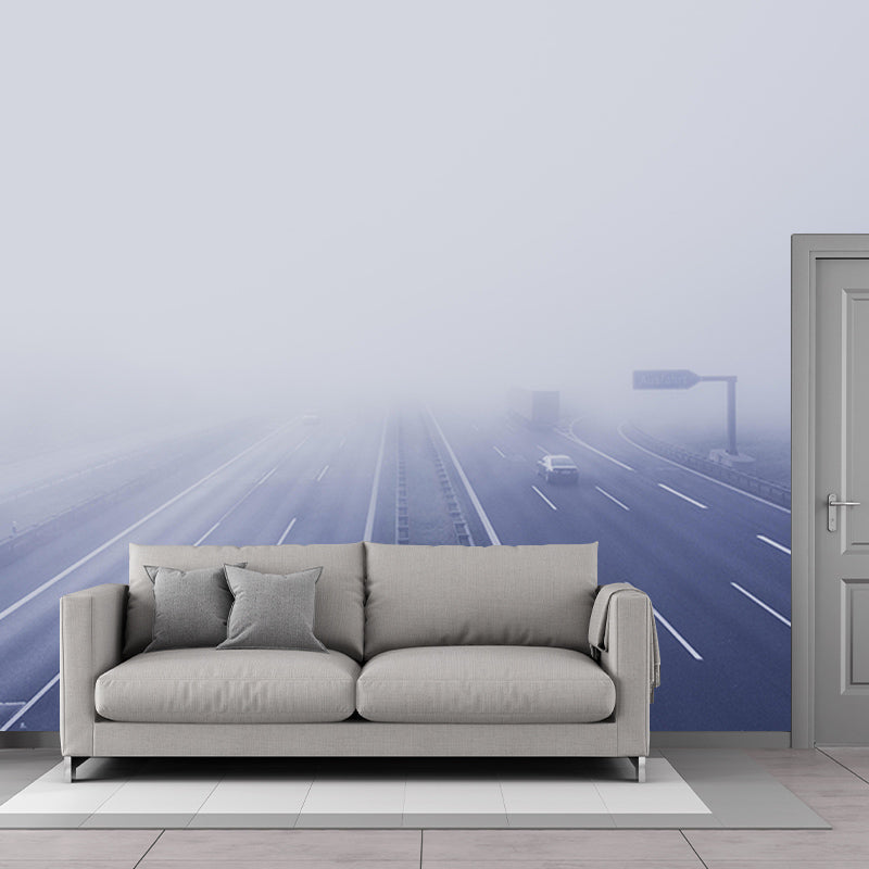 Highway Resistant Mural Wallpaper Environment Friendly Sleeping Room Wall Mural