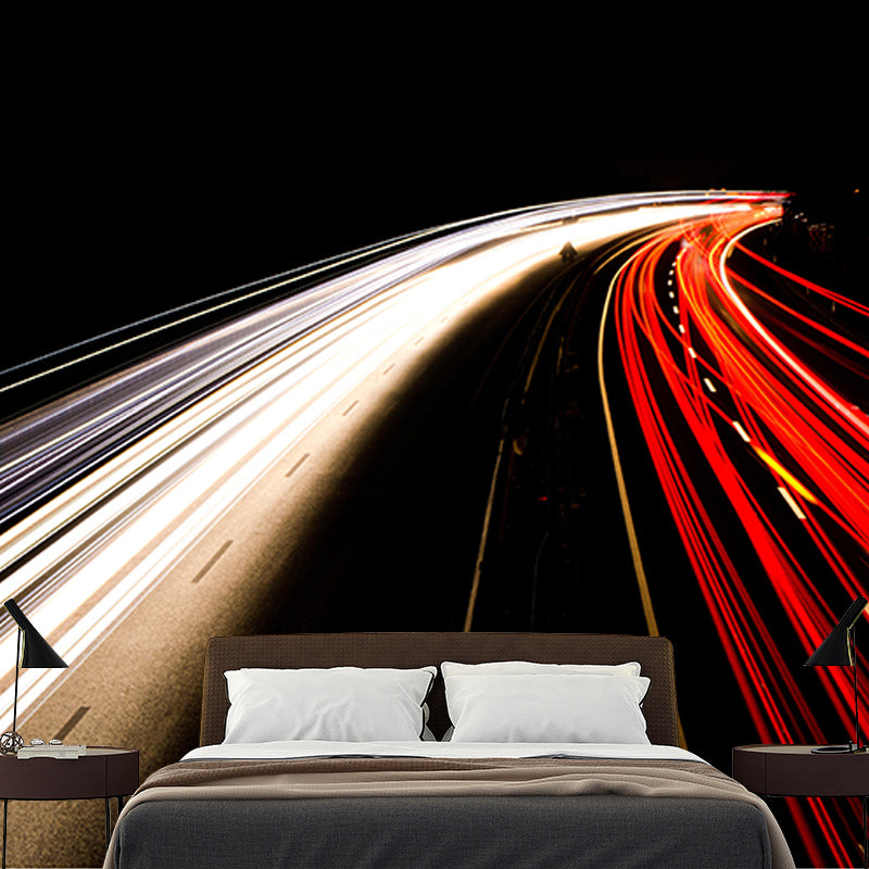 Highway Resistant Mural Wallpaper Environment Friendly Sleeping Room Wall Mural