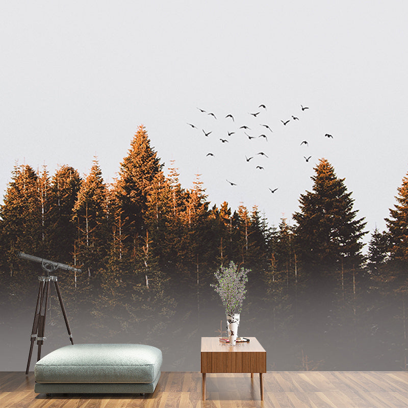 Photography Stain Resistant Wallpaper Forest Living Room Wall Mural