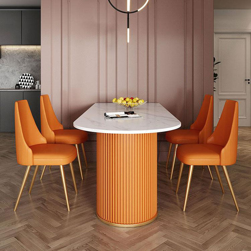 1/2/5 Pieces Dining Room Table Rectangular Sintered Stone Top Dining Chairs Set