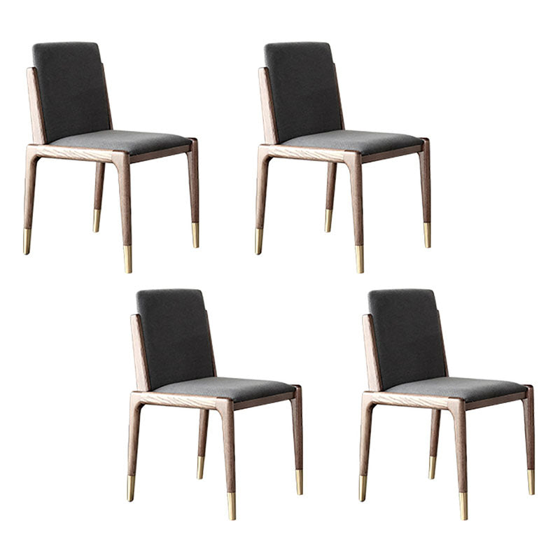 Minimalist 1/4/5/6 Pieces Dining Room Table Rectangular Solid Wood Top Dining Chairs Set