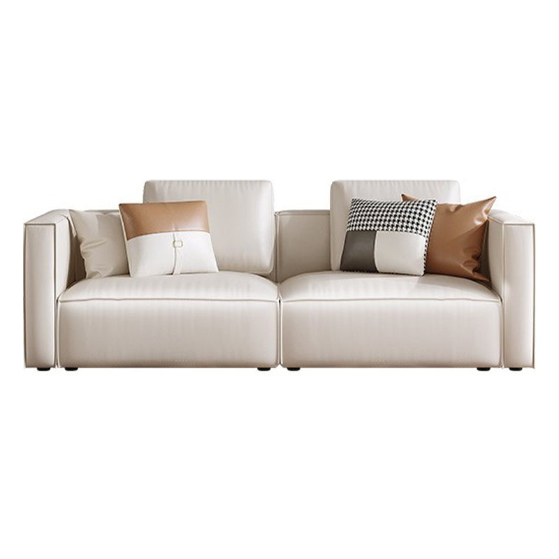 Square Armrest Latex/sponge Upholstered Tech Fabric Upholstered Off-white Sofa