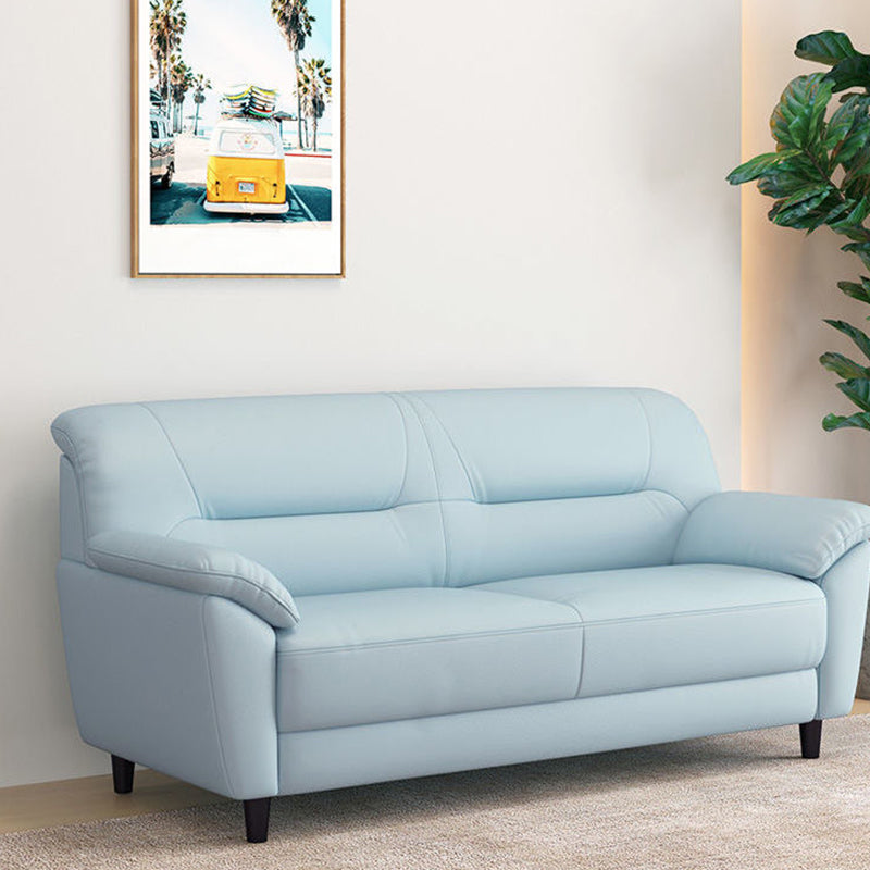 Lederen moderne 3-zits bank met armleuning, 70,87"/55,12" W genaaid kussen achterbank