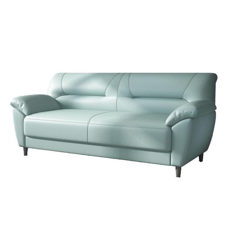 Lederen moderne 3-zits bank met armleuning, 70,87"/55,12" W genaaid kussen achterbank