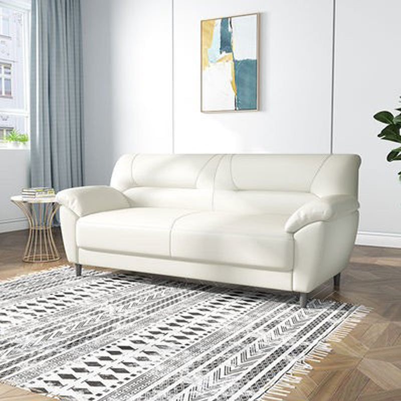 Lederen moderne 3-zits bank met armleuning, 70,87"/55,12" W genaaid kussen achterbank