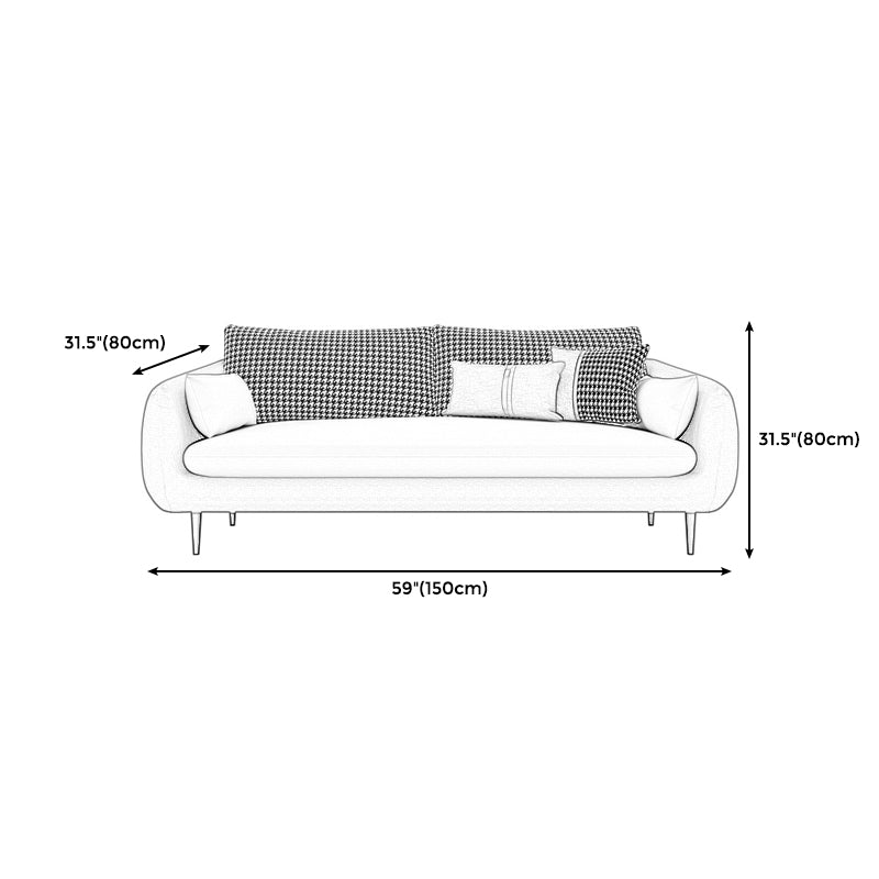 80.00 "H Schwarze Technologie -Stoffschwamm Kissen moderne Quadratarmsofa