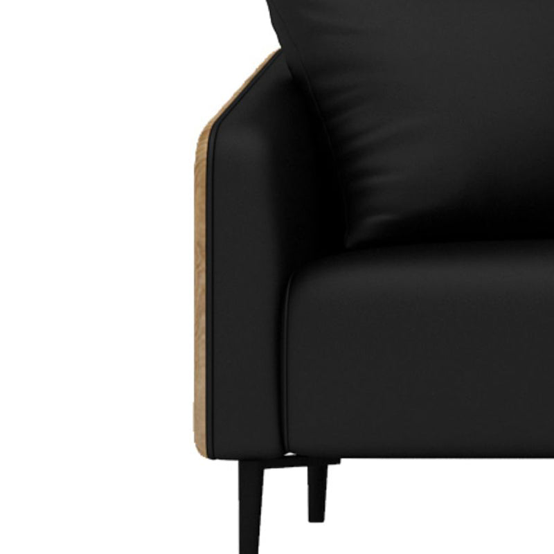 Canapé de bras de smoking en faux cuir contemporain pour le salon et l'appartement