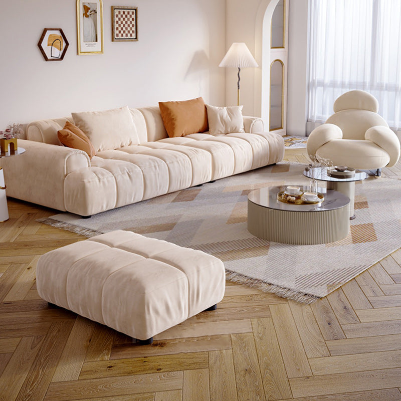 Sofa moderne en velours de 25,6 "SOFA SOFA RETRAQUE ET BISCUIT DE BASCUITS 25,6"