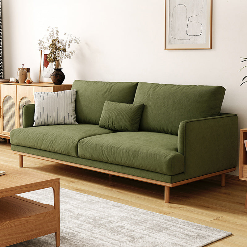Velvet Flared Arm Sofa Loose Back 35.4"W Modern Sofa for Living Room