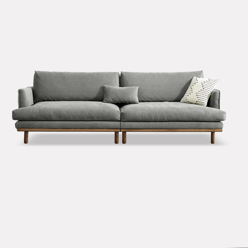 Velvet Flared Arm Sofa Loose Back 35.4"W Modern Sofa for Living Room