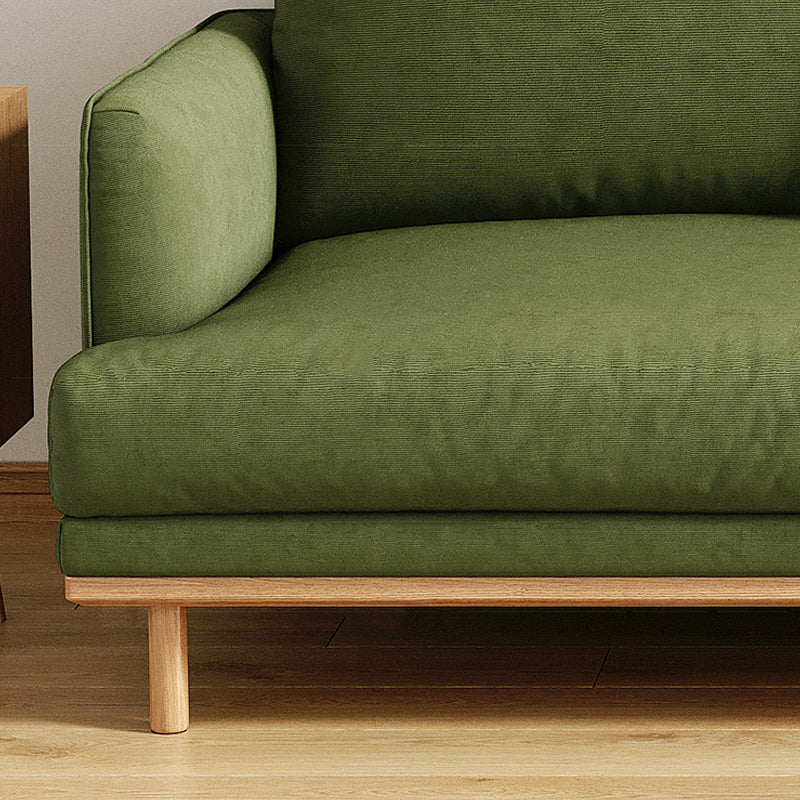 Velvet Flared Arm Sofa Loose Back 35.4"W Modern Sofa for Living Room