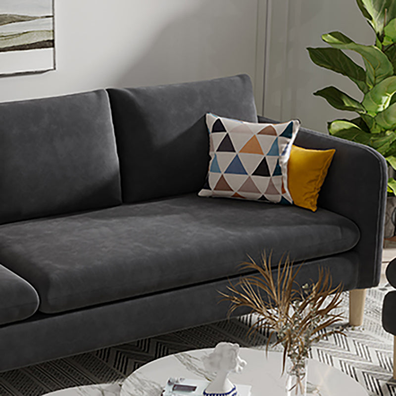 Mordern Square Arm Sofa with Tight Back Convertible Sofa for Living Room, Apartment