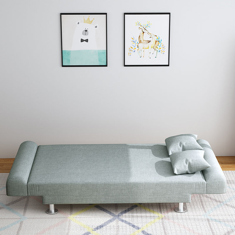 29.53"H Linen Armless Convertible Sleeper Sofa Bed for Living Room