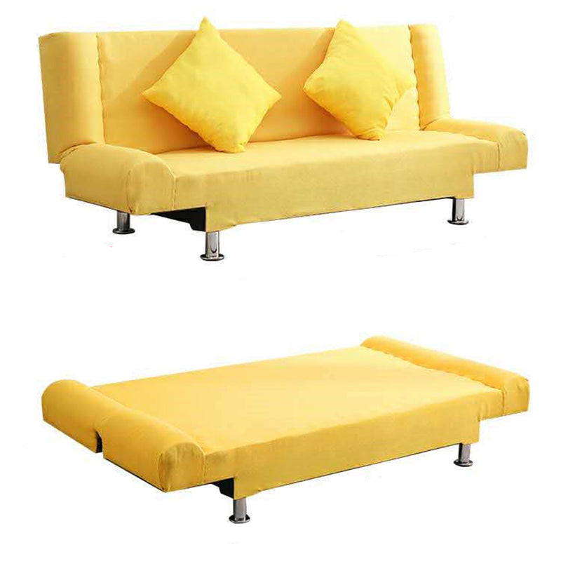 29.53"H Linen Armless Convertible Sleeper Sofa Bed for Living Room