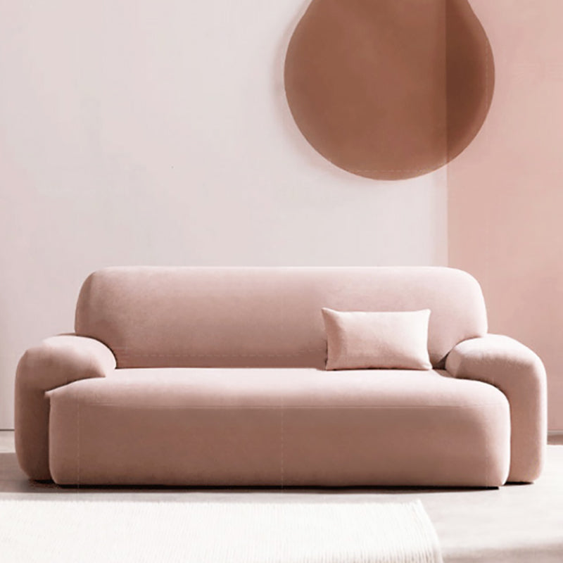 Standard Cushions Velvet Sofa 37.4"W with Recessed Arm for Living Room