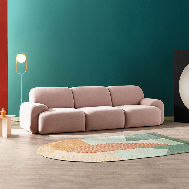 Standard Cushions Velvet Sofa 37.4"W with Recessed Arm for Living Room