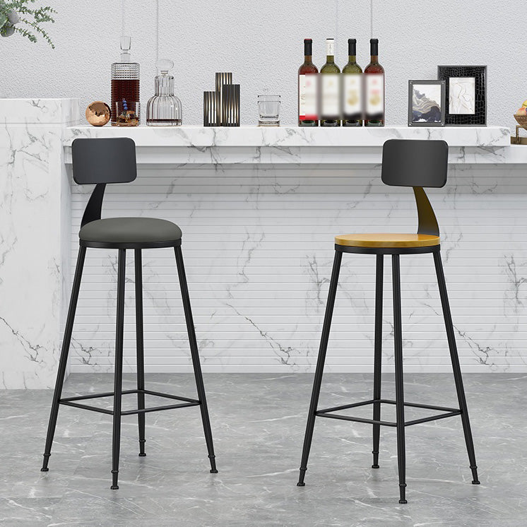 Industrial Style Bar-stool Metal Legs Counter Stool for Kitchen Bar
