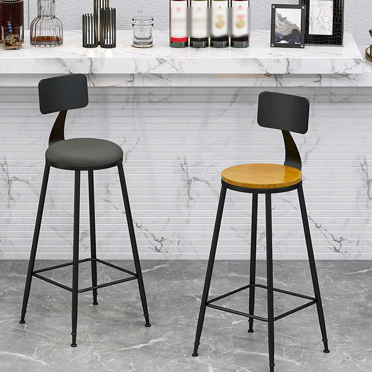 Industrial Style Bar-stool Metal Legs Counter Stool for Kitchen Bar